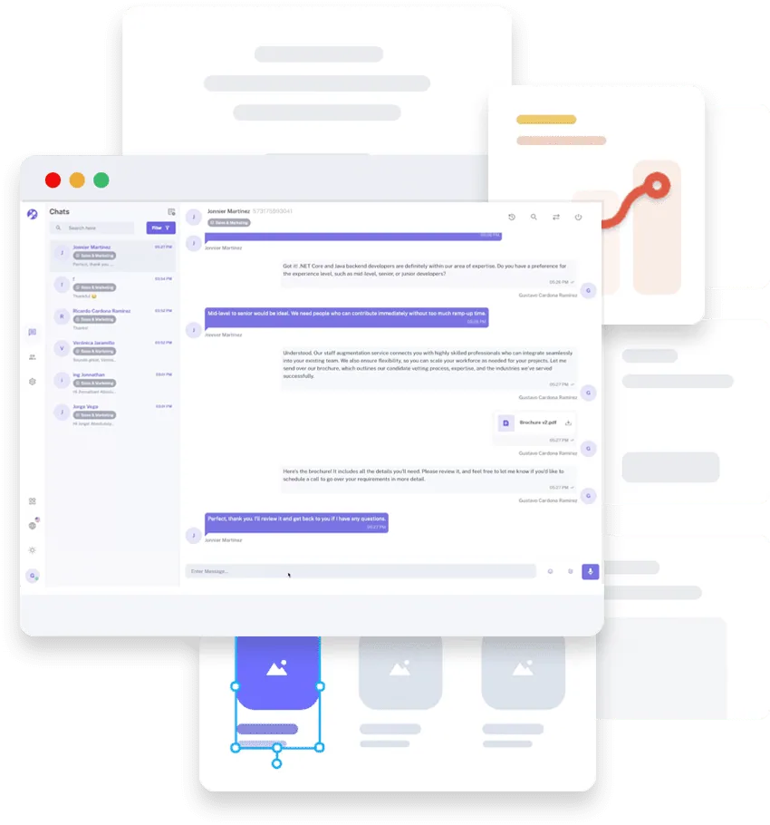 Spellty Connect multi-agent chat interface